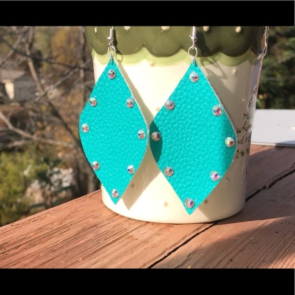 Faux Leather Earrings - Picture 3 of 5